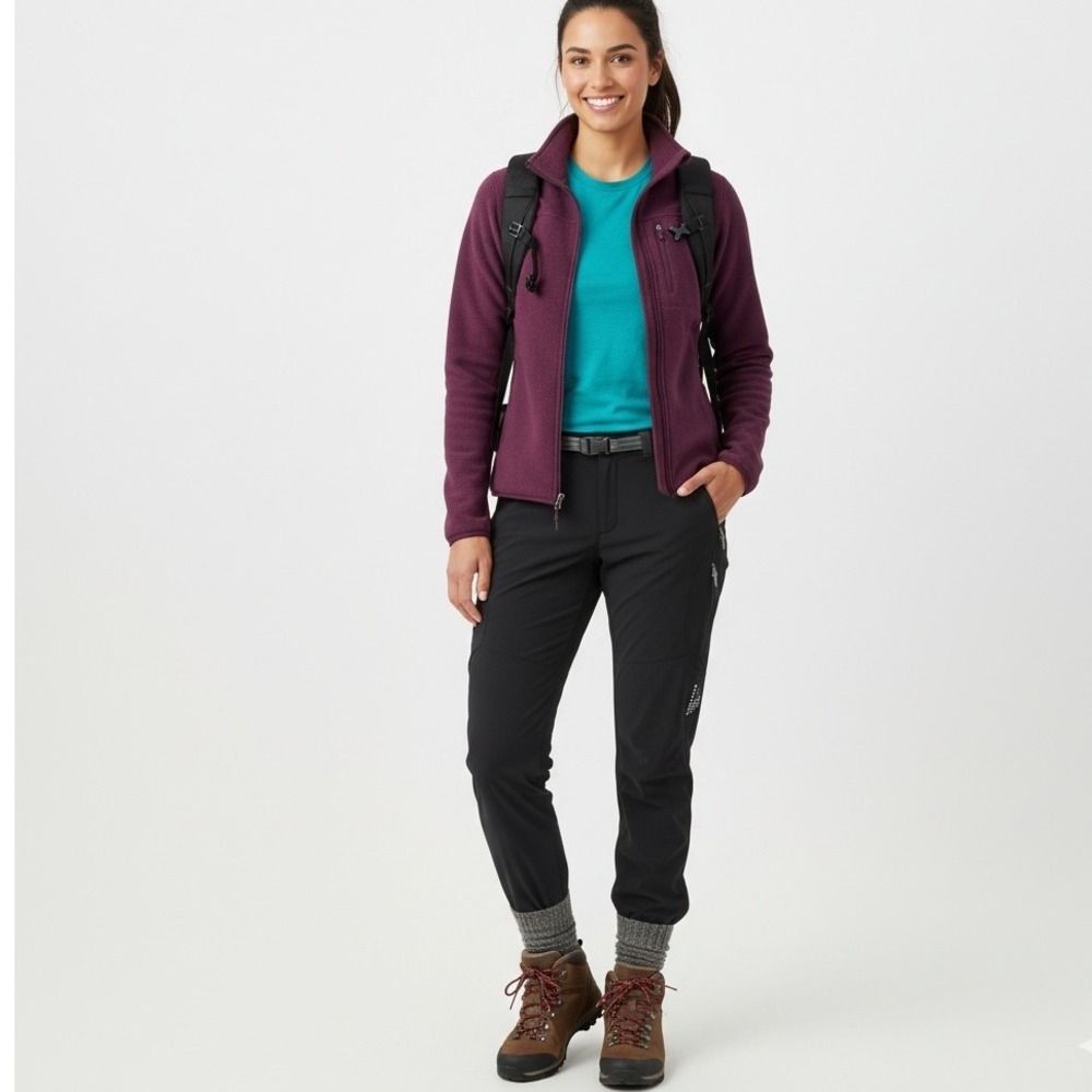 Mountain Hardwear Women's Softshell Hiking Pants 4 Long Black Stretch Trekking